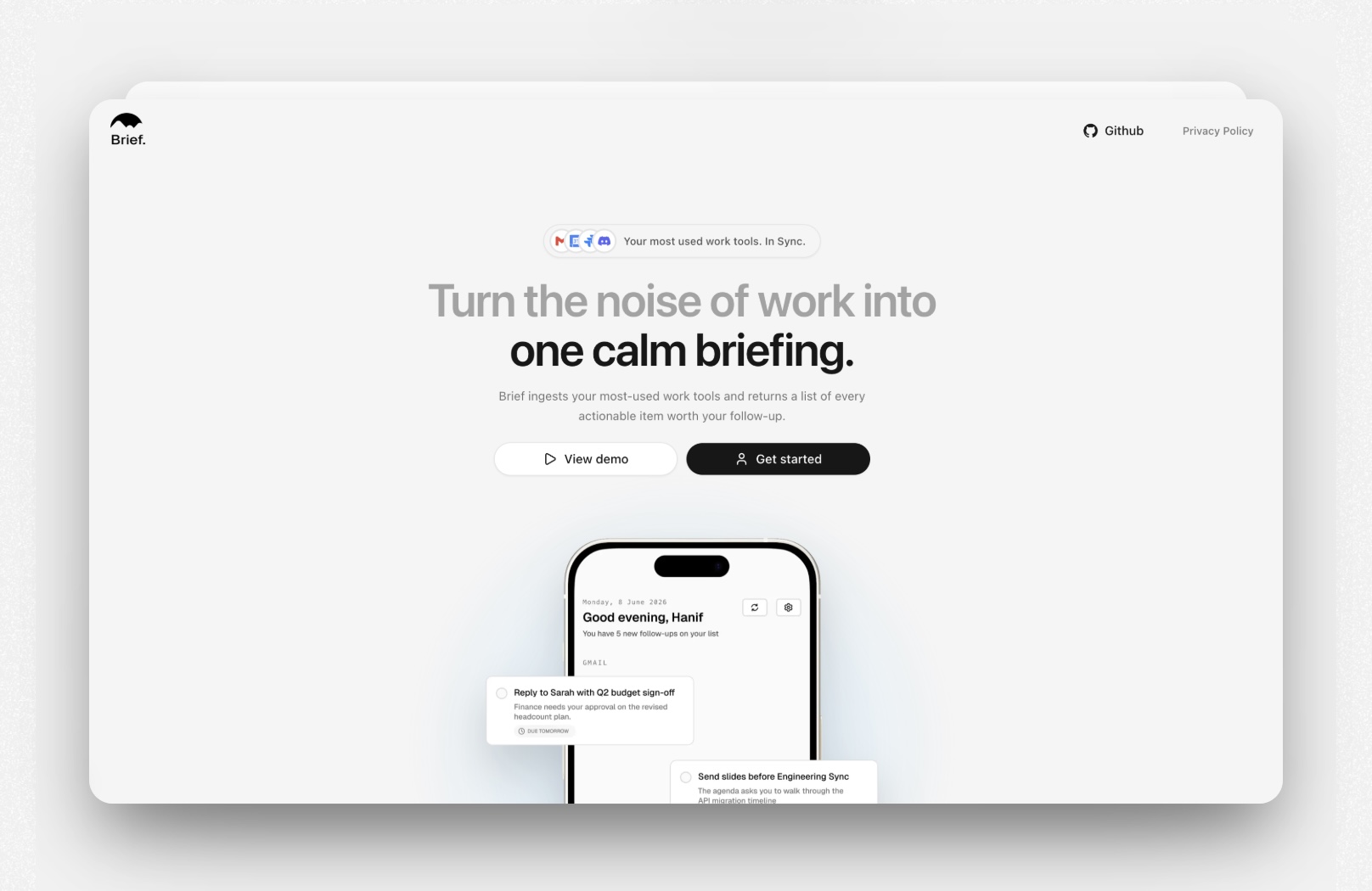 Brief preview