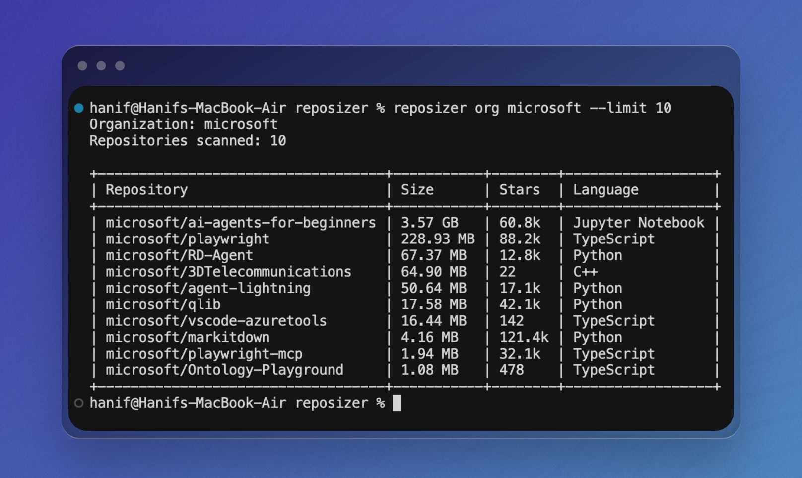 Reposizer preview